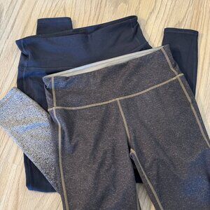 Athleta Women’s M Leggings Bundle 2-Pack | Navy & Gray Ombre Activewear